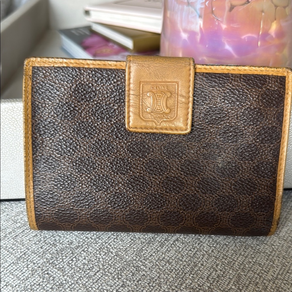 Celine Wallet with Kiss Lock Coin Purse
